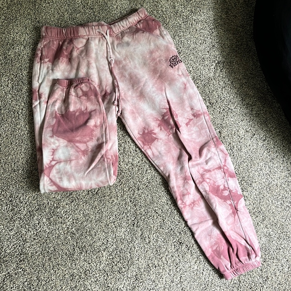 Vans pink rye-dye sweatpants